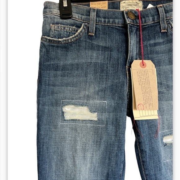 Current Elliott The Ankle Skinny in Super Luxe Destroy Repair - Picture 5 of 9